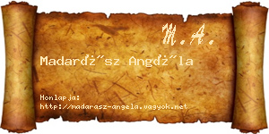 Madarász Angéla névjegykártya
